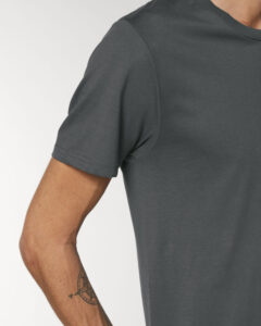 Detail Grijze T-Shirt Stanley/Stella.Eenvoudig T-Shirts Bedrukken